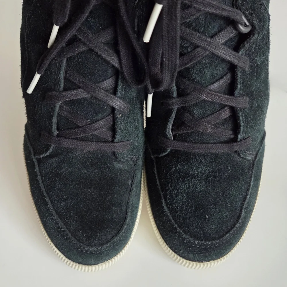 Sorel Out N About Suede Hidden Wedge Sneakers, Size 10